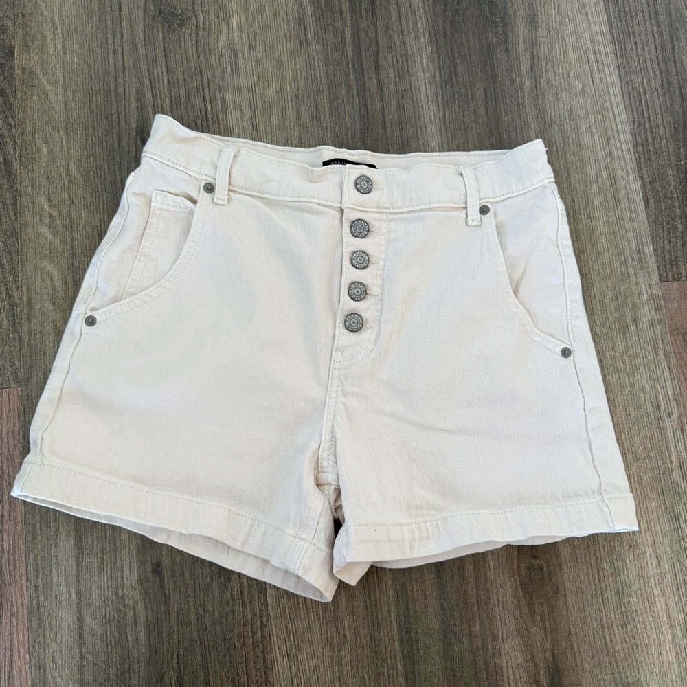 Banana Republic High Waist Cream Shorts